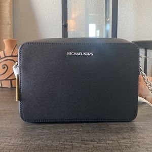 NEW w/TAGS- Michael Kors (Black) LG EW Crossbody Leather -